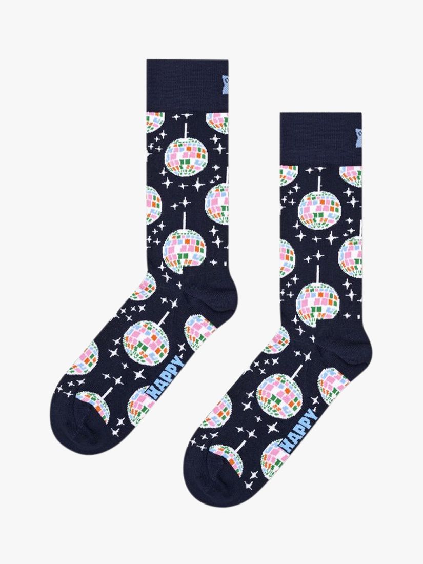 Buy Happy Socks Disco Ball Socks, Navy/Multi Online at johnlewis.com