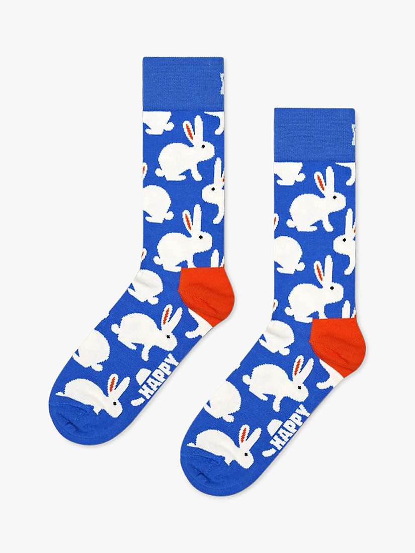 Buy Happy Socks Bunny Socks, One Size, Blue/Multi Online at johnlewis.com