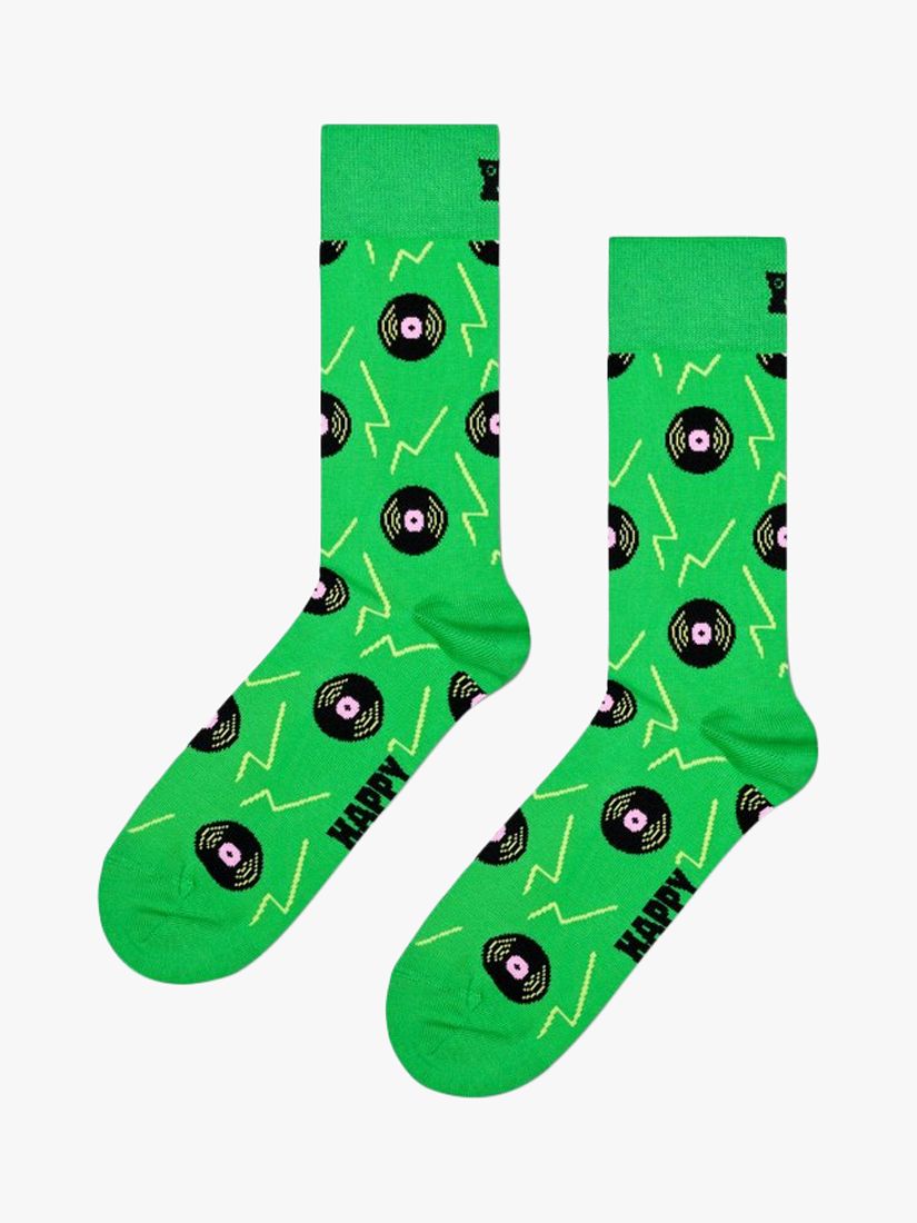Buy Happy Socks Vinyl Print Socks, Green/Multi Online at johnlewis.com