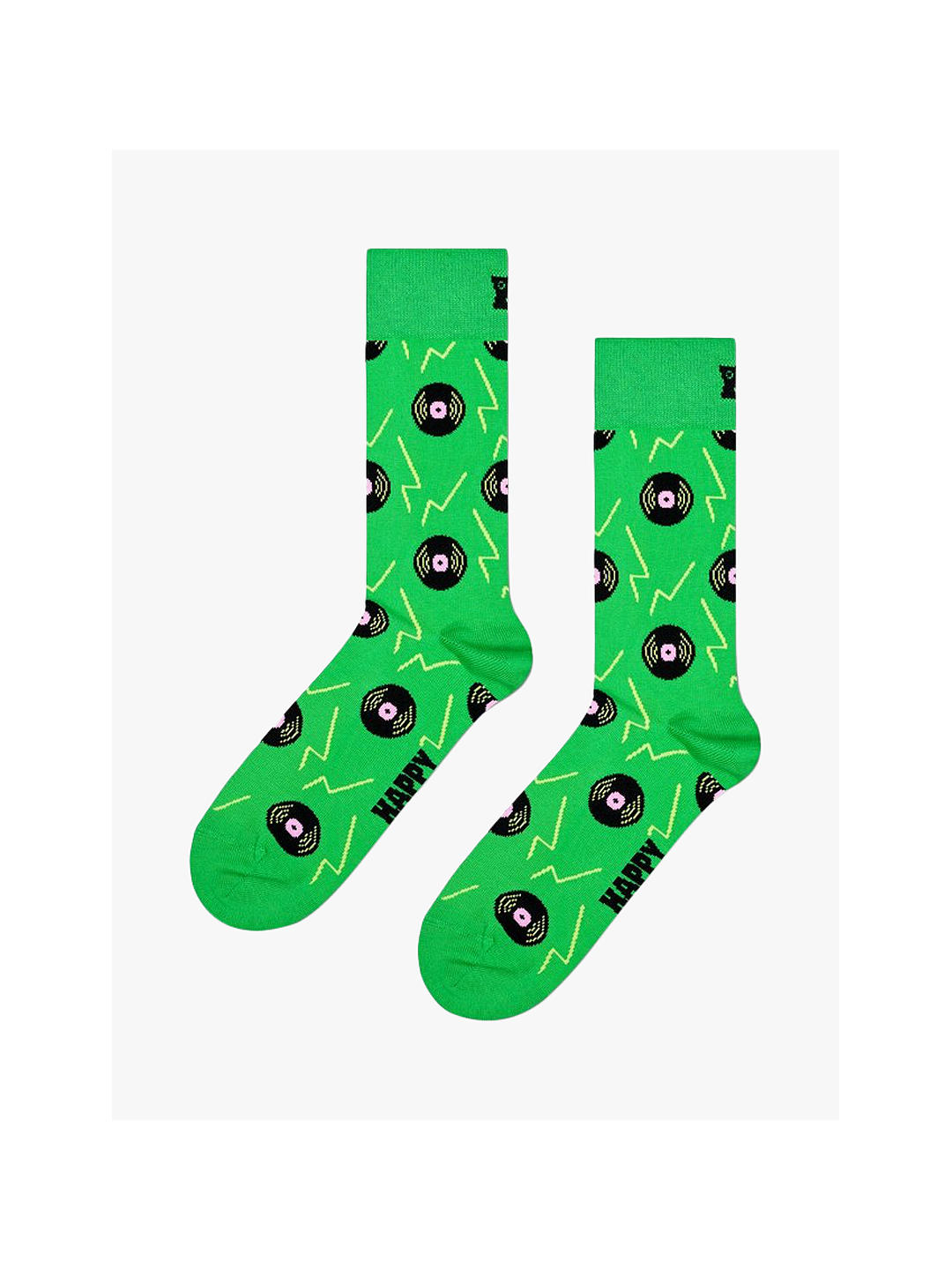 Happy Socks Vinyl Print Socks, Green/Multi