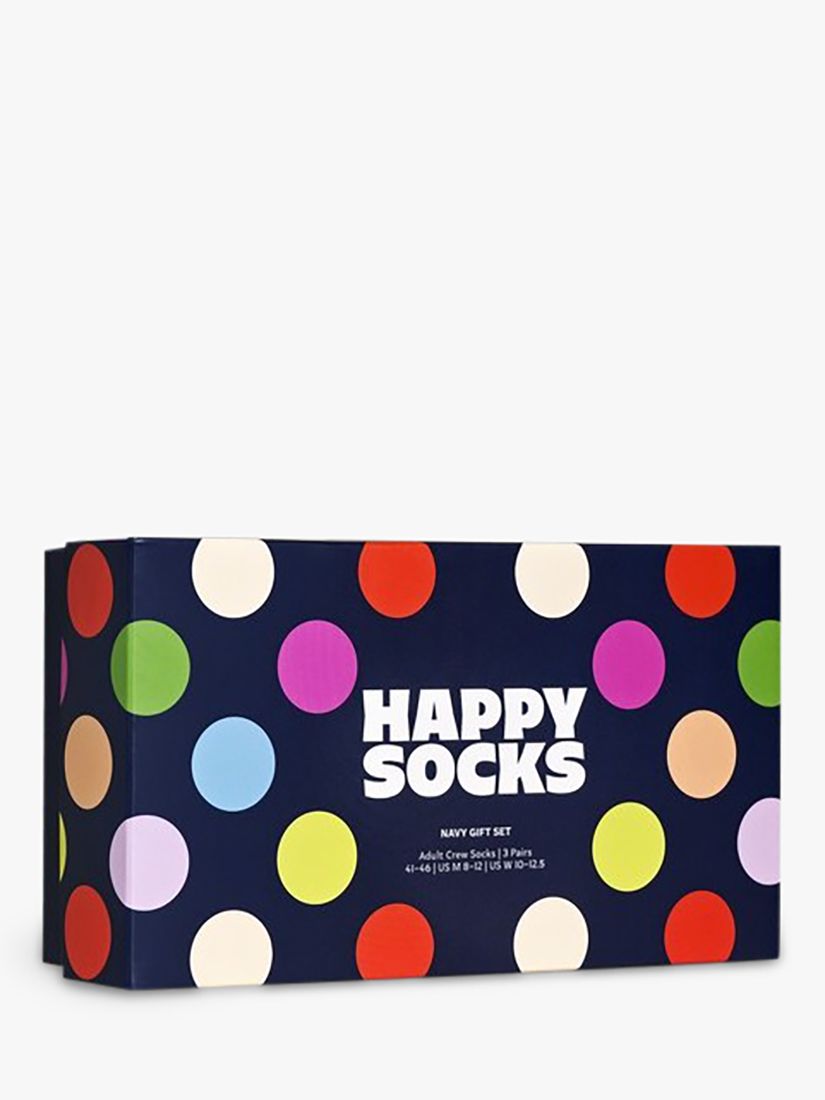 Buy Happy Socks Gift Set, Pack of 3, Navy/Multi Online at johnlewis.com