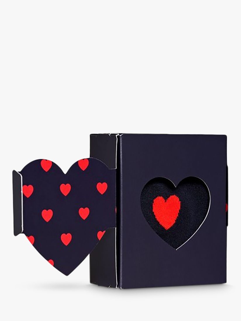 Buy Happy Socks Heart Socks Gift Set, One Size, Navy/Red Online at johnlewis.com