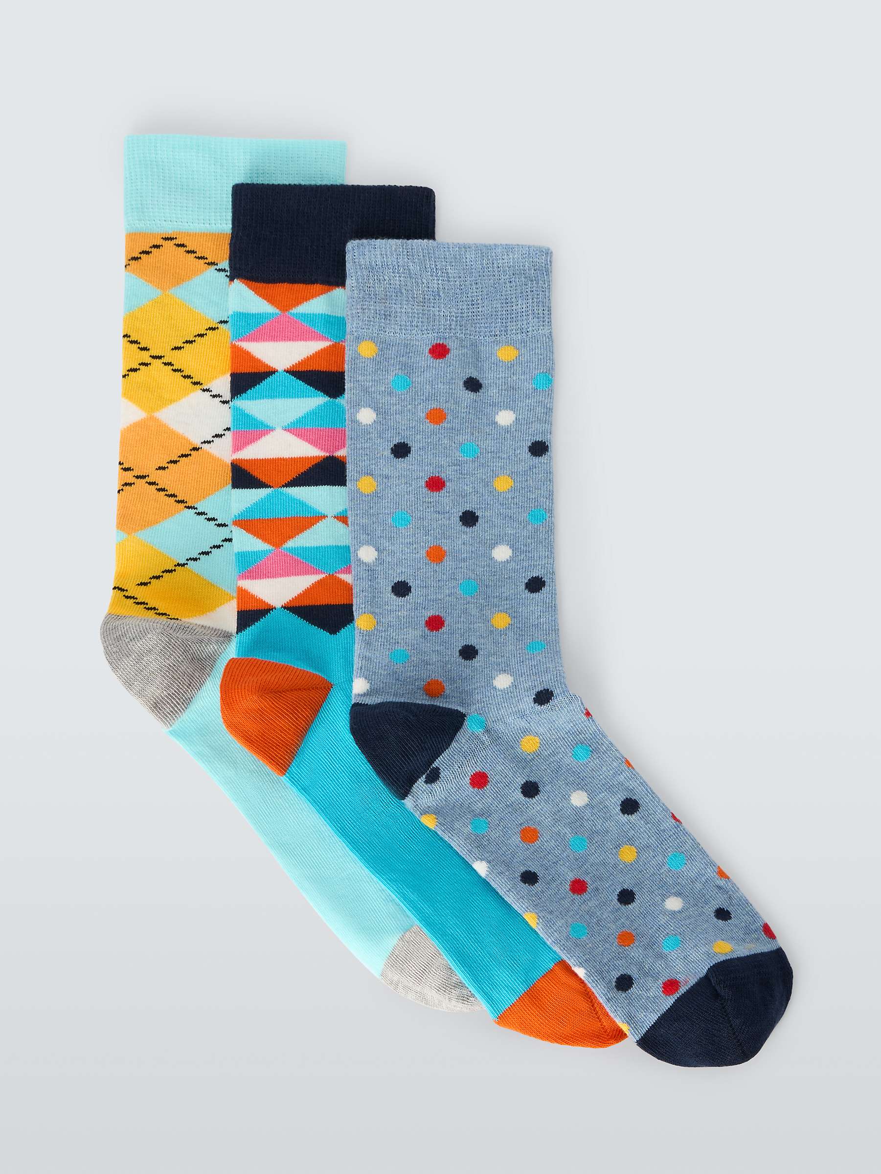 Buy Happy Socks Classic Socks, Pack of 3, Multi Online at johnlewis.com