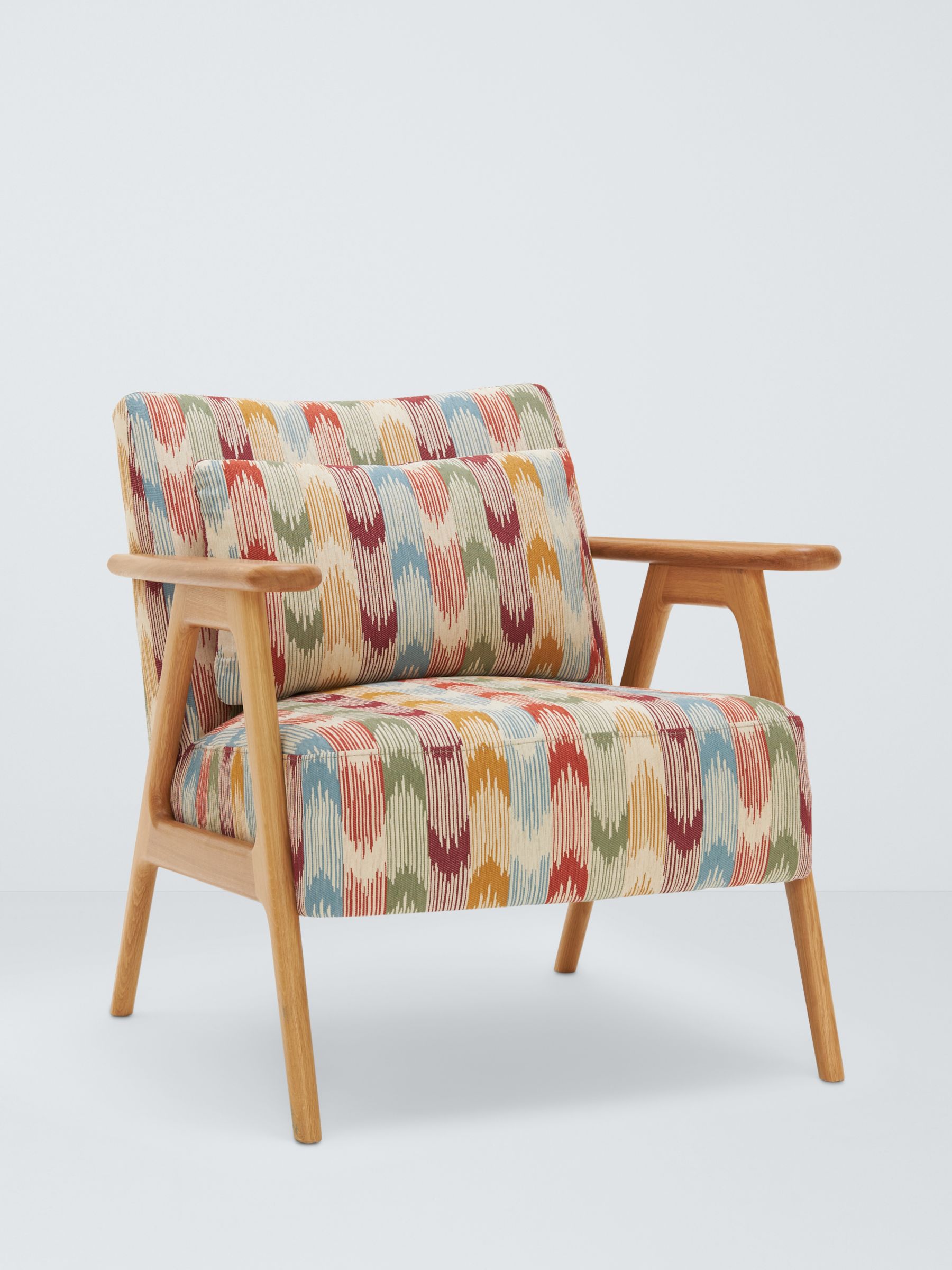 Hendricks Range, John Lewis Hendricks Armchair, Dark Wood Frame, Anika Ikat