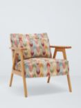 John Lewis Hendricks Accent Armchair, Dark Wood Frame, Anika Ikat