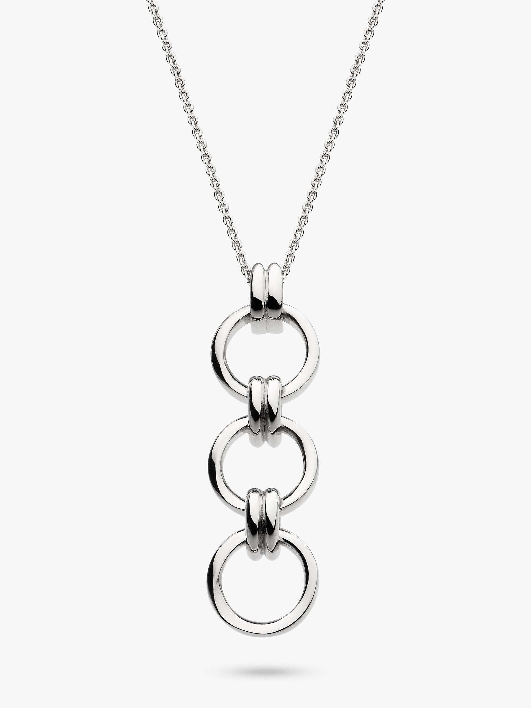 Buy Kit Heath Trio Circle Pendant Necklace, Silver Online at johnlewis.com