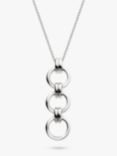 Kit Heath Trio Circle Pendant Necklace, Silver