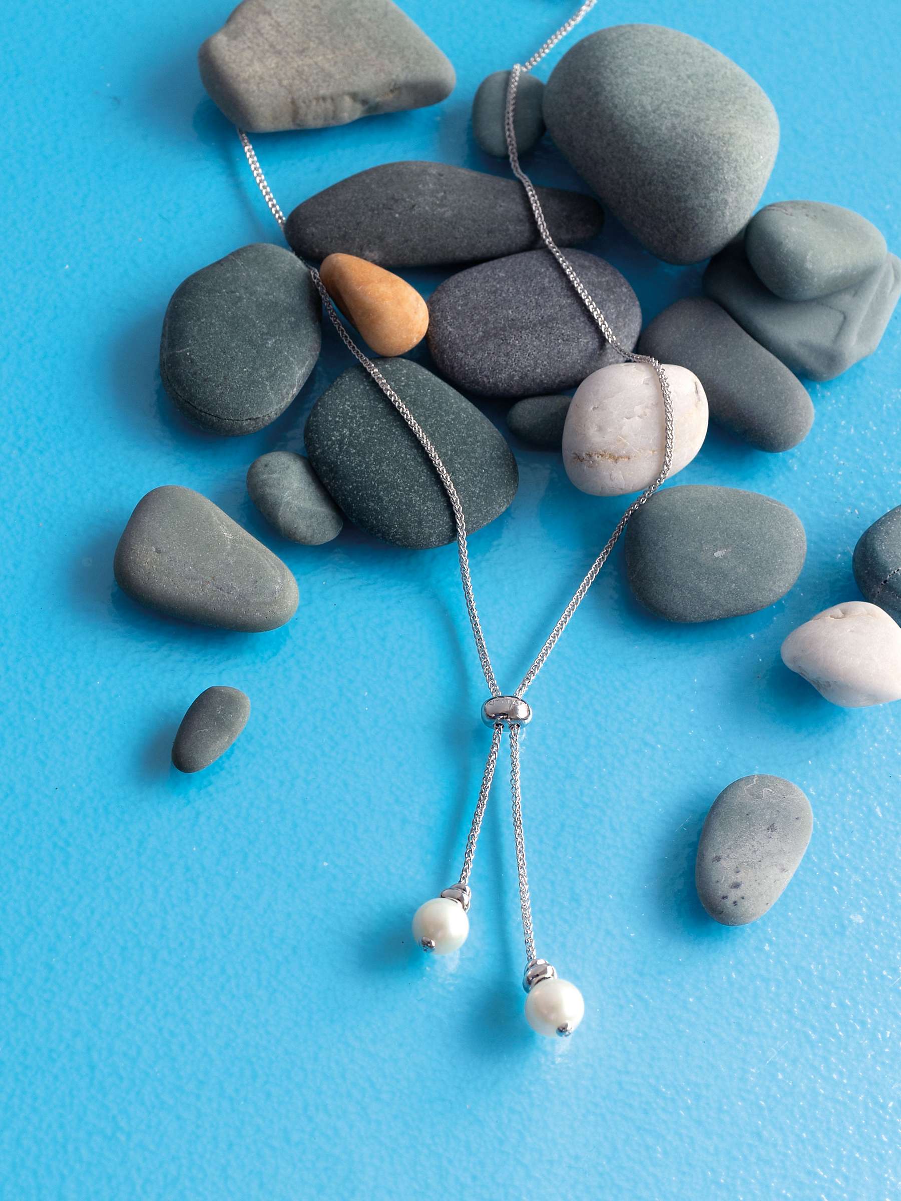 Buy Kit Heath Freshwater Pearl And Silver Pebbles Necklace, Silver Online at johnlewis.com