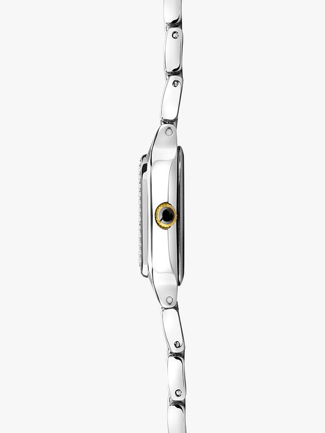Sekonda Women's Monica Crystal Rectangle Dial Bracelet Strap Watch, Silver/Gold