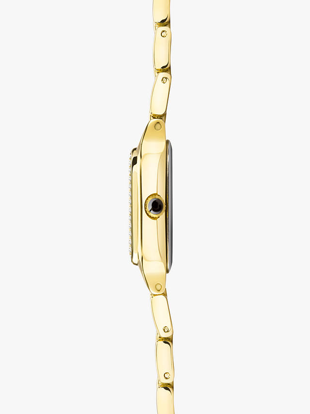 Sekonda Women's Monica Crystal Rectangle Dial Bracelet Strap Watch, Gold