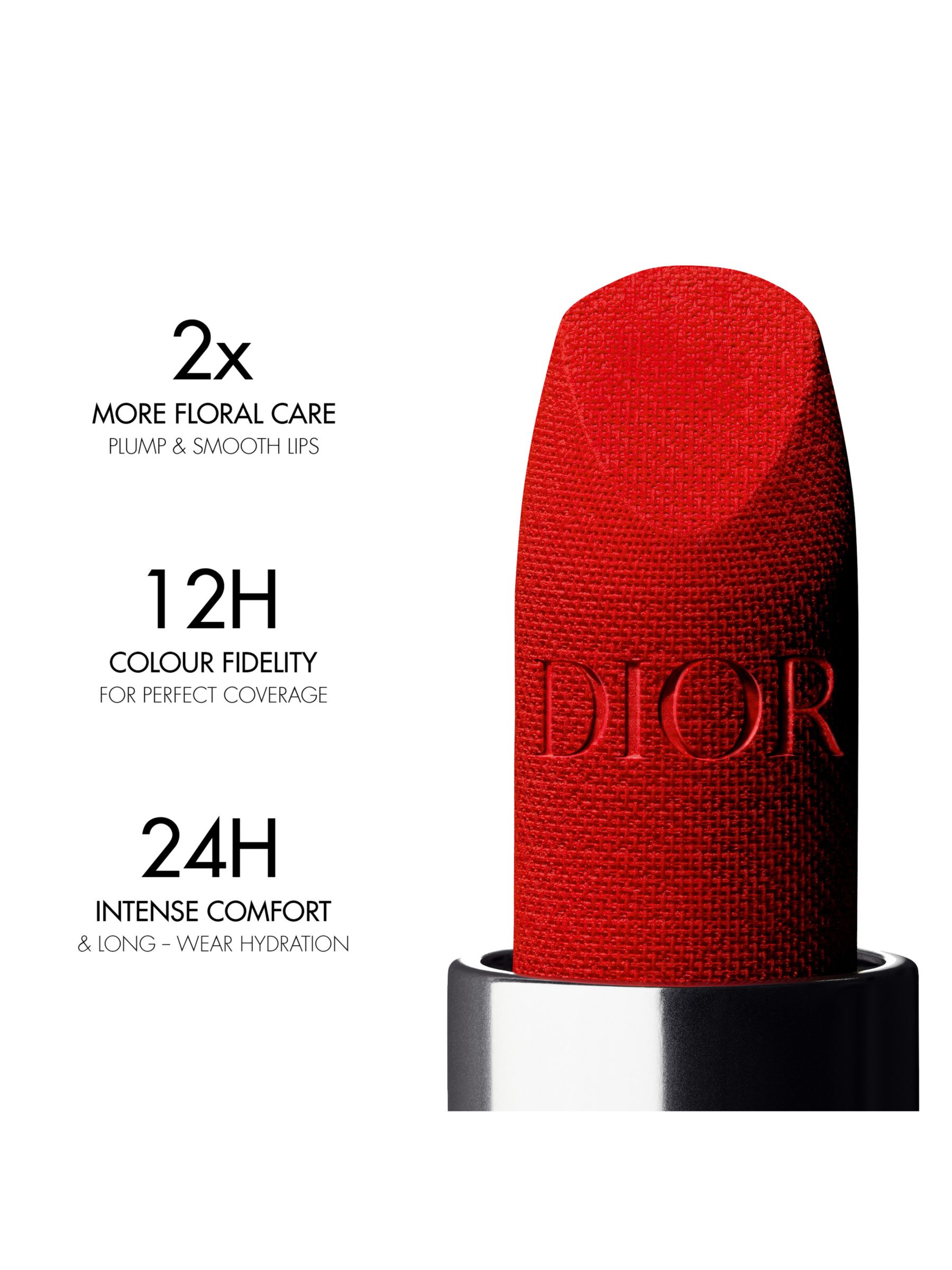 DIOR Rouge Dior Couture Colour Lipstick - Velvet Finish, 999 Red