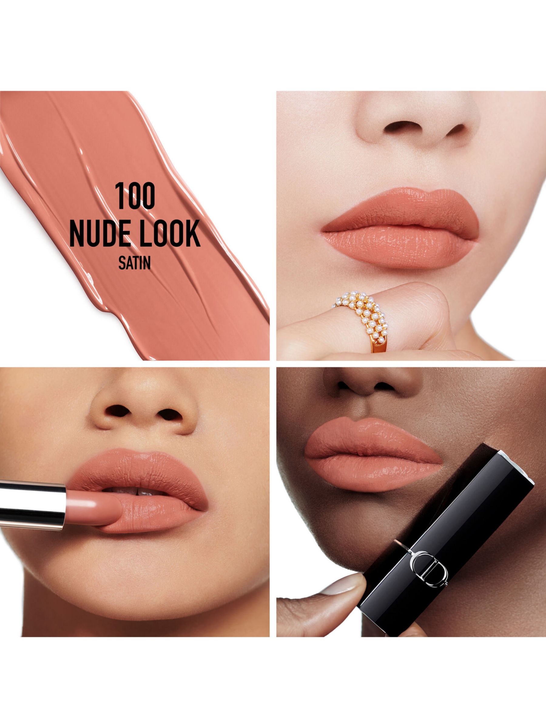 DIOR Rouge Dior Couture Colour Lipstick - Satin Finish, 100 Nude Look