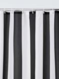 John Lewis ANYDAY Vertical Stripe Recycled Polyester Shower Curtain, Black