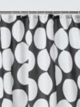 John Lewis Spot Recycled Polyester Shower Curtain, Black/White