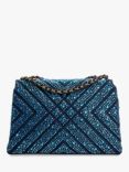 Dune Regent Embellished Shoulder Bag, Blue