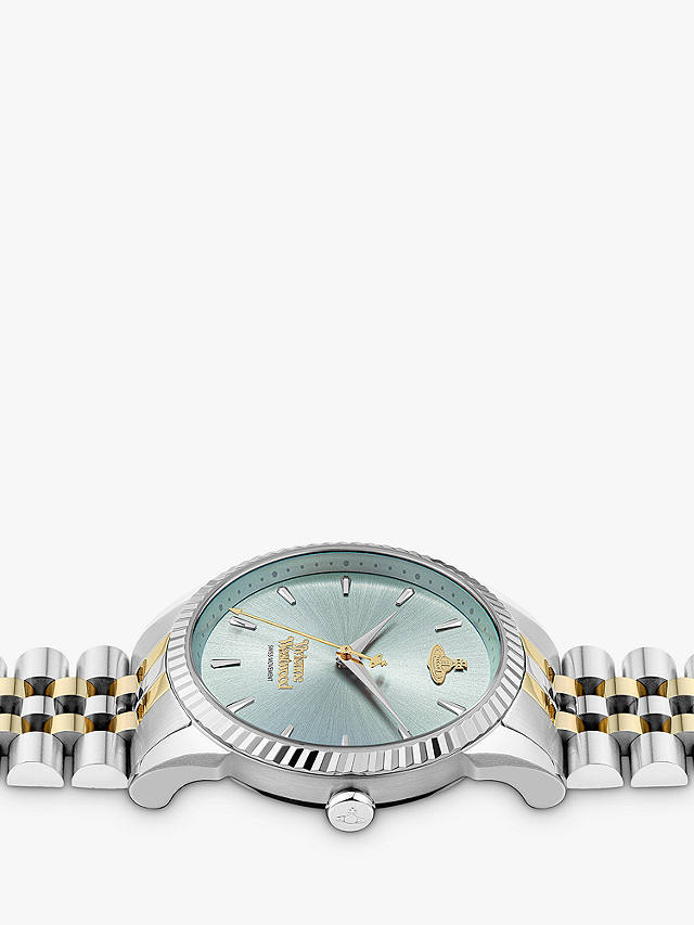 Vivienne Westwood VV240CPSG Women's Seymour Bracelet Strap Watch, Silver/Gold VV240LGRSG