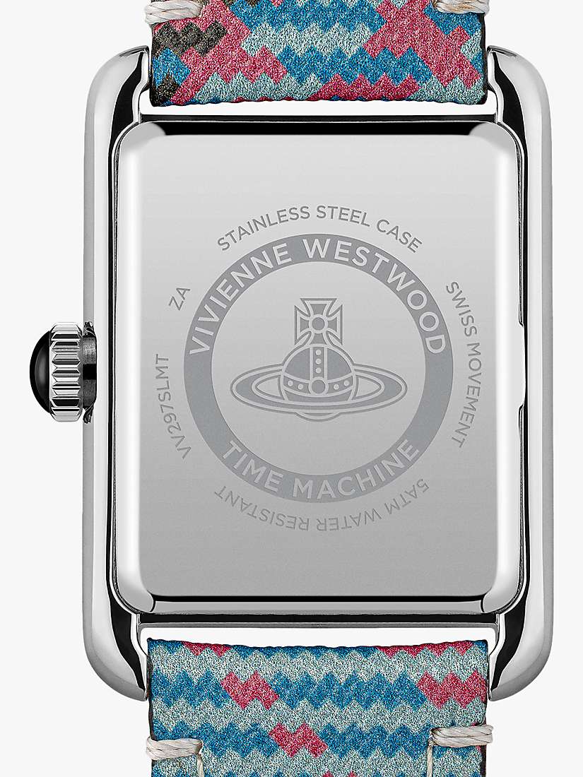 Buy Vivienne Westwood VV297SLMT Women's Shacklewell Rectangle Dial Leather Strap Watch, Silver/Tartan Online at johnlewis.com
