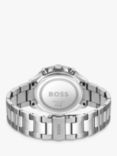BOSS 1514162 Men's Runner Chronograph Bracelet Strap Watch, Silver/Orange