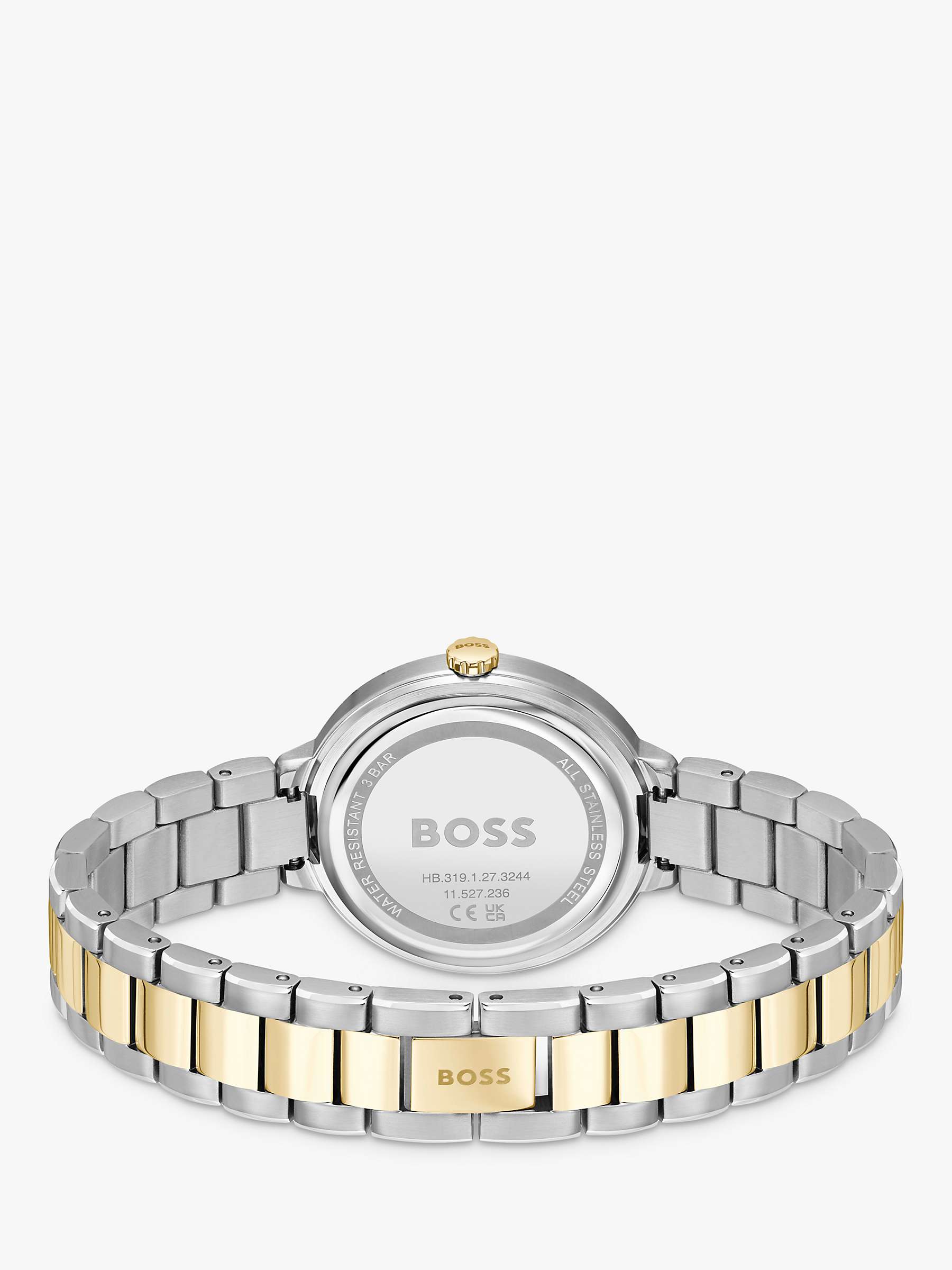 Buy HUGO BOSS 1502761 Women's Sena Monogram Dial Bracelet Strap Watch, Silver Online at johnlewis.com