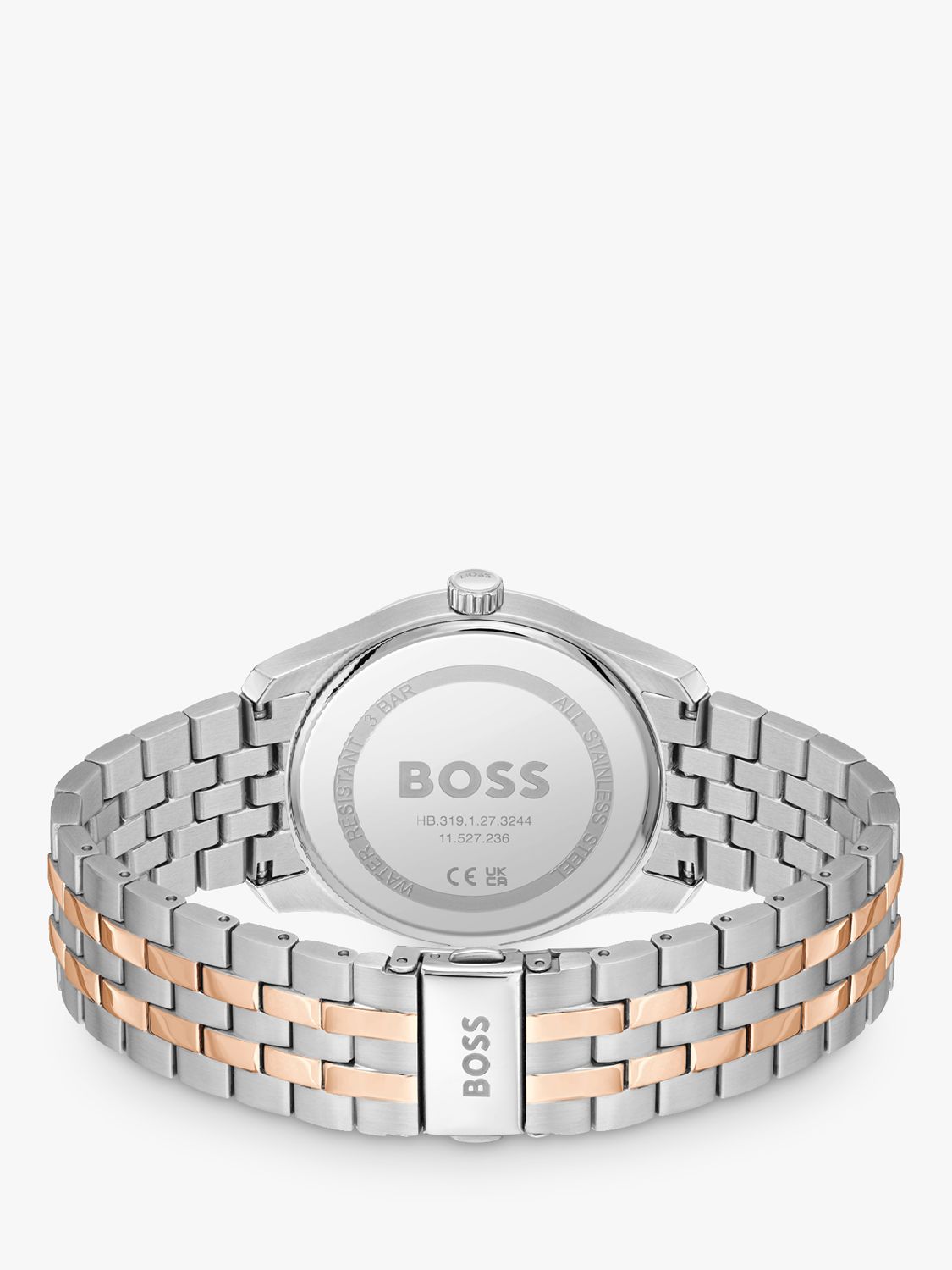 Buy BOSS 1514135 Men's Principle Bracelet Strap Watch, Silver/Gold Online at johnlewis.com