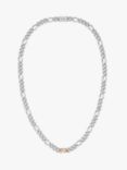 HUGO BOSS  Men's Rian Figaro Chain, Silver