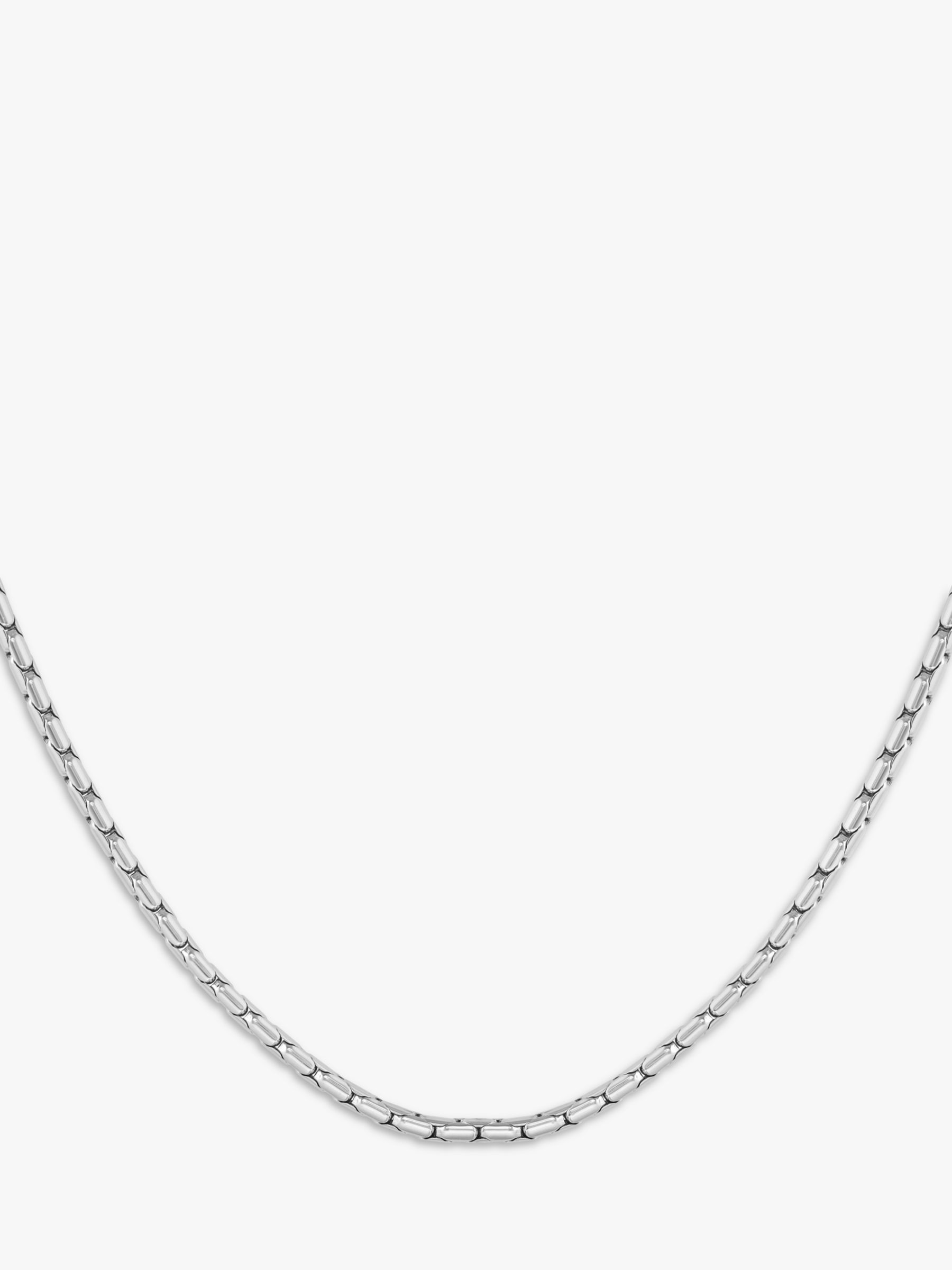 HUGO BOSS Men's Evan Chain Necklace, Silver