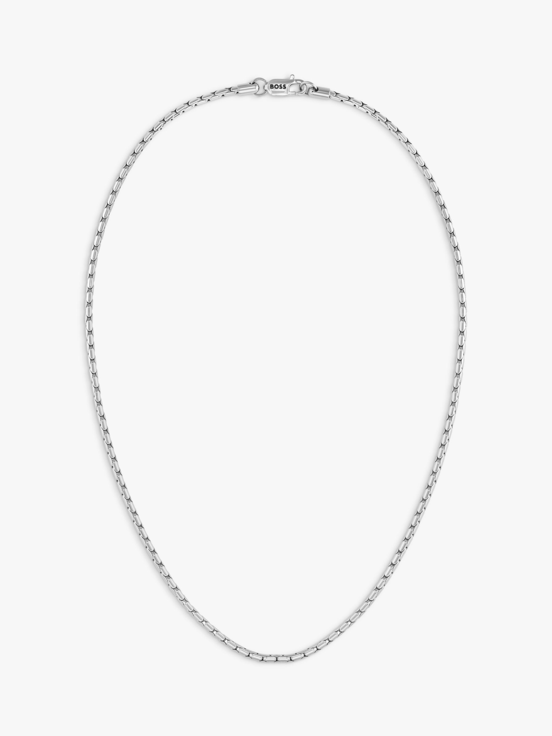 Buy HUGO BOSS Men's Evan Chain Necklace, Silver Online at johnlewis.com
