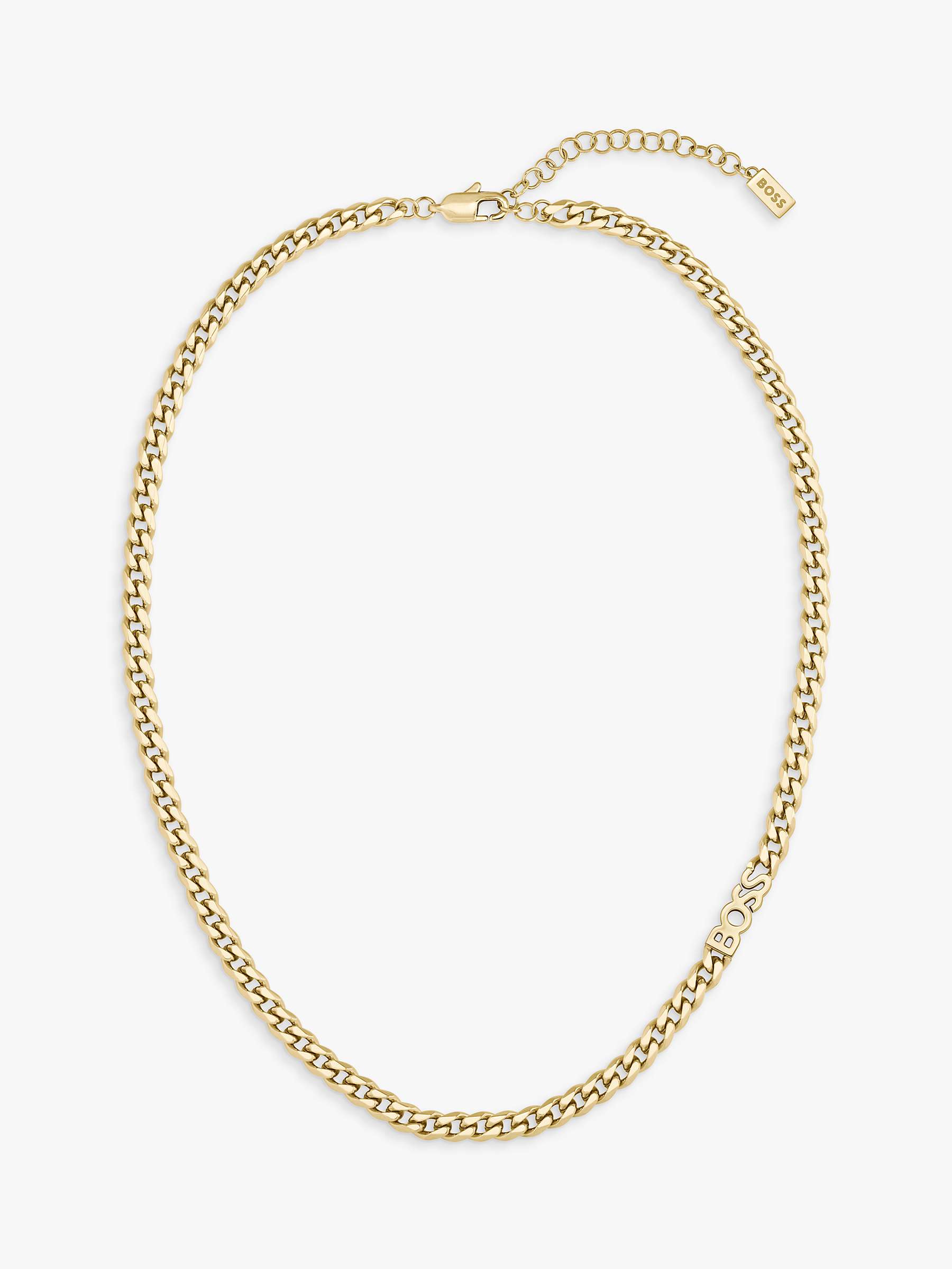 Buy HUGO BOSS Kassy Curb Chain Necklace, Gold Online at johnlewis.com