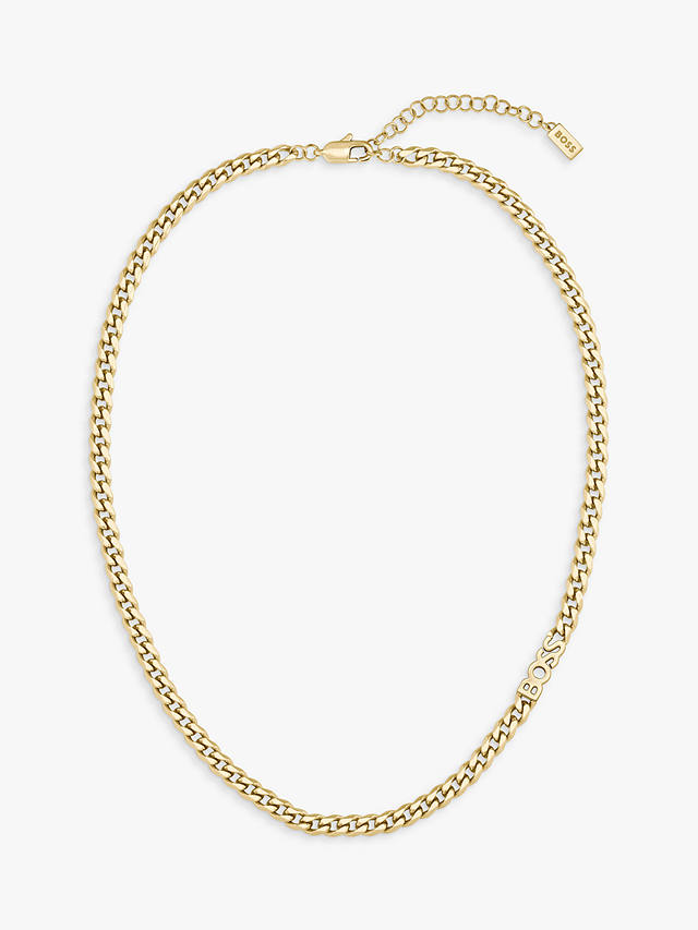 HUGO BOSS Kassy Curb Chain Necklace, Gold
