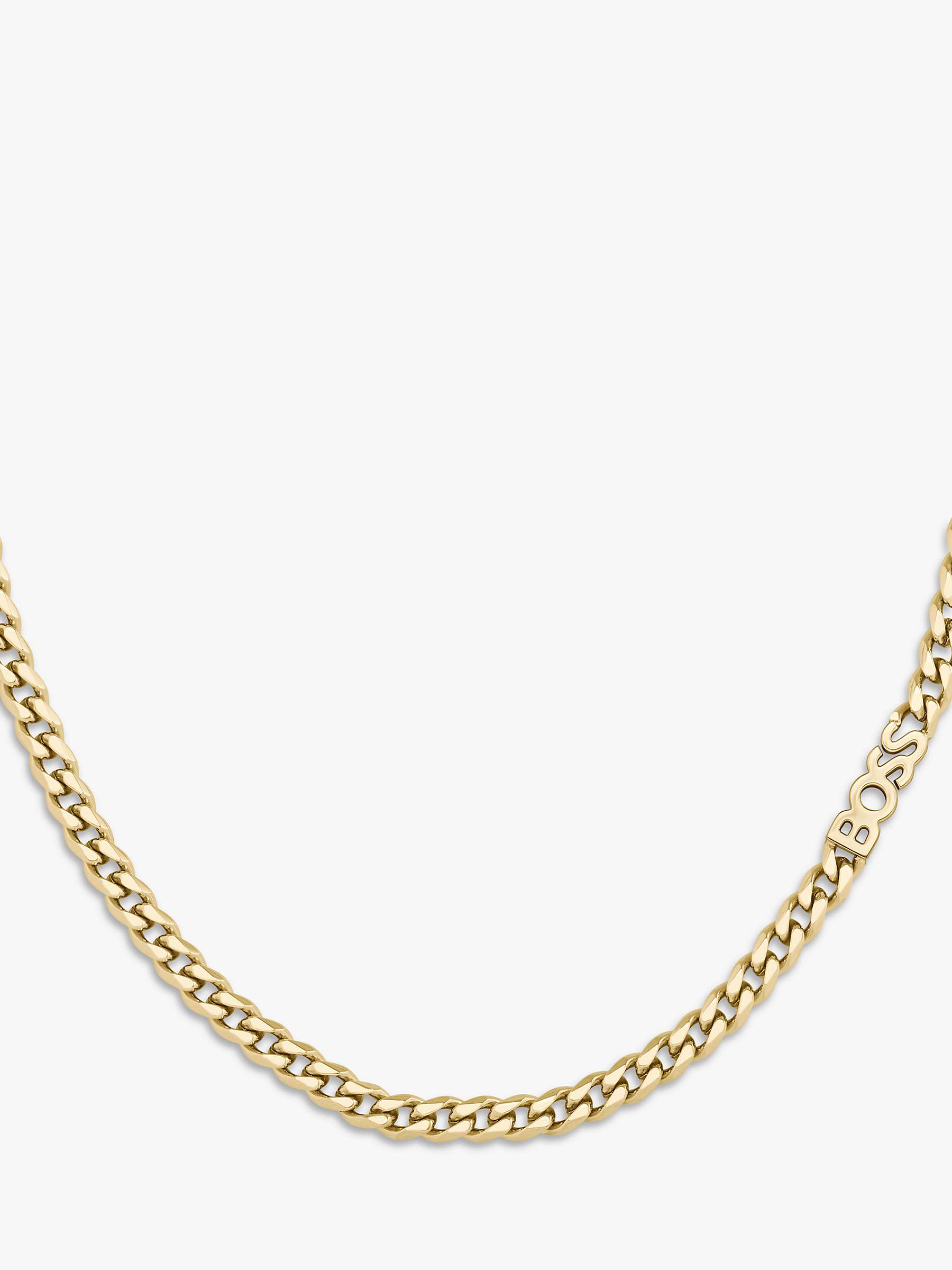 Buy HUGO BOSS Kassy Curb Chain Necklace, Gold Online at johnlewis.com