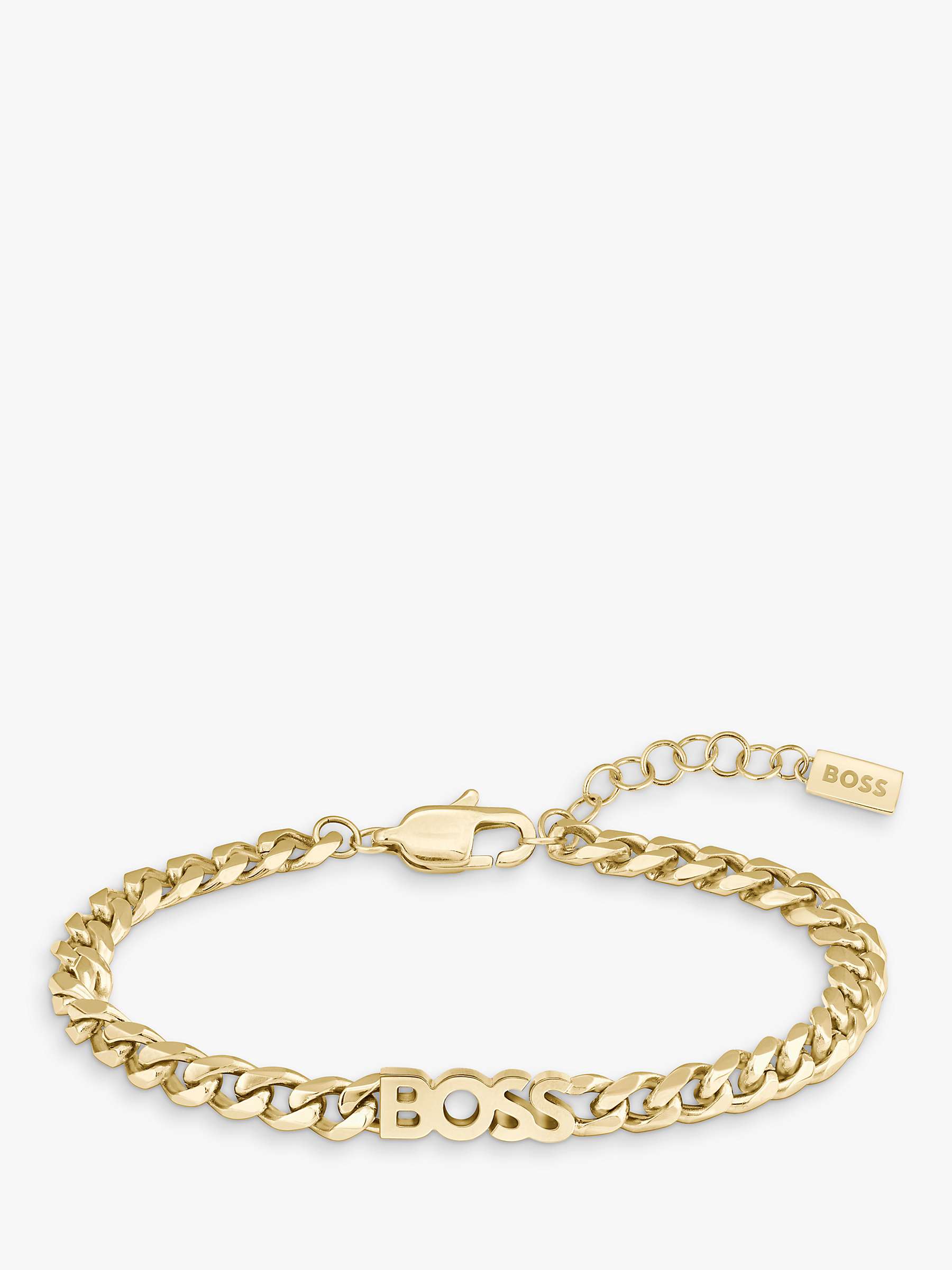 Buy HUGO BOSS Kassy Curb Chain Bracelet, Gold Online at johnlewis.com