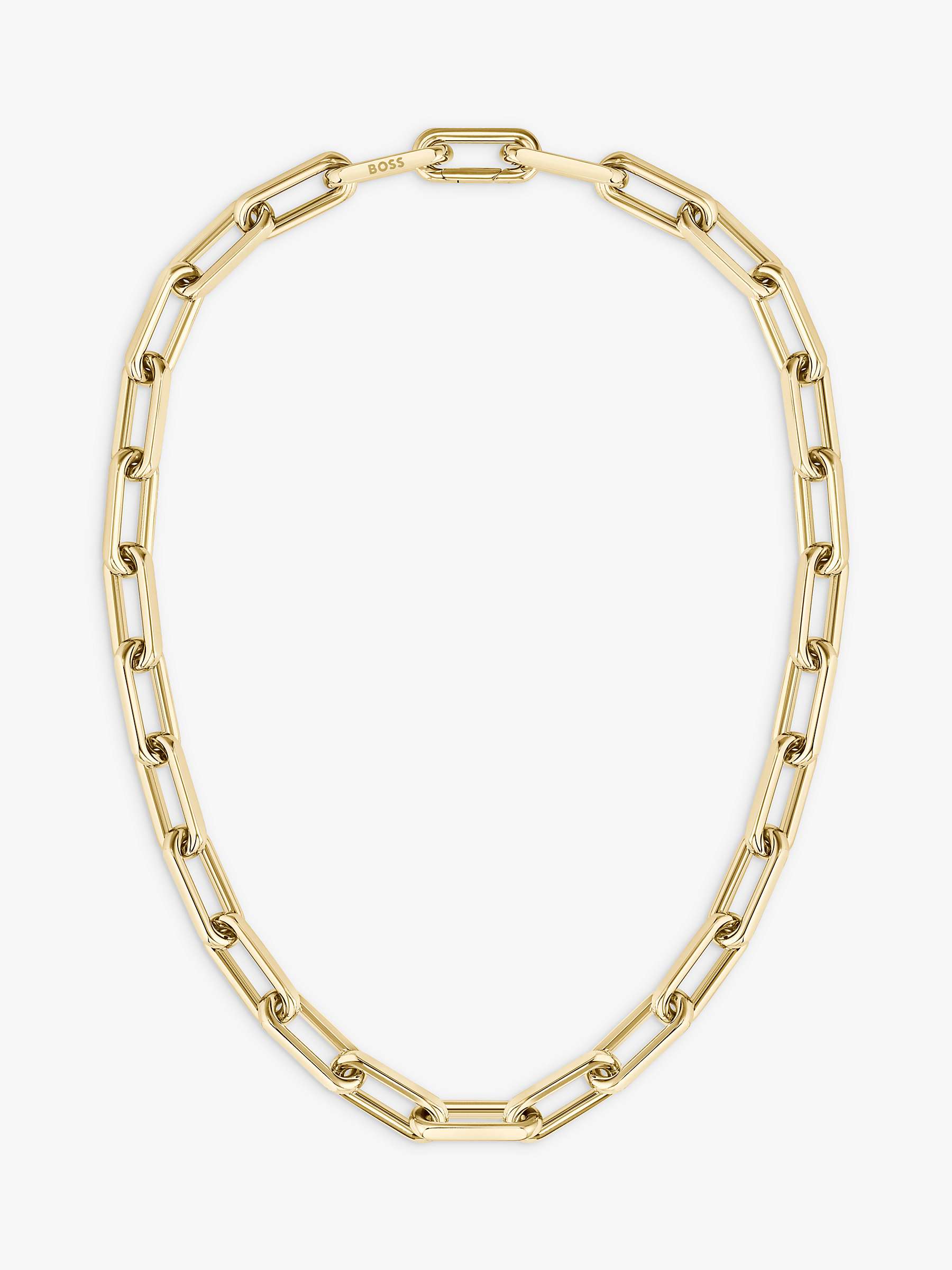 Buy HUGO BOSS Halia Chain Link Necklace, Gold Online at johnlewis.com