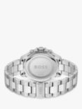 BOSS Men's Troper Chronograph Bracelet Strap Watch, Silver/Blue 1514069