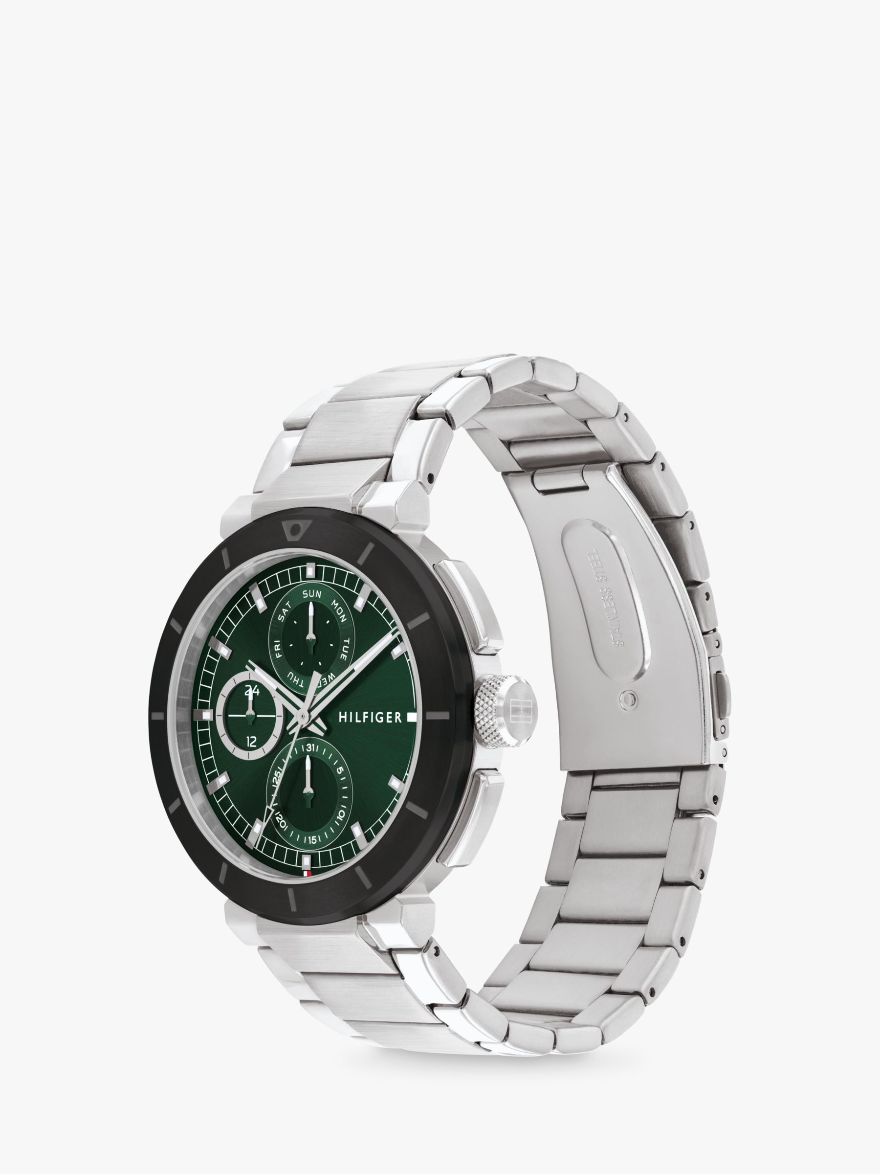 Tommy Hilfiger Men's Chronograph Bracelet Strap Watch, Silver