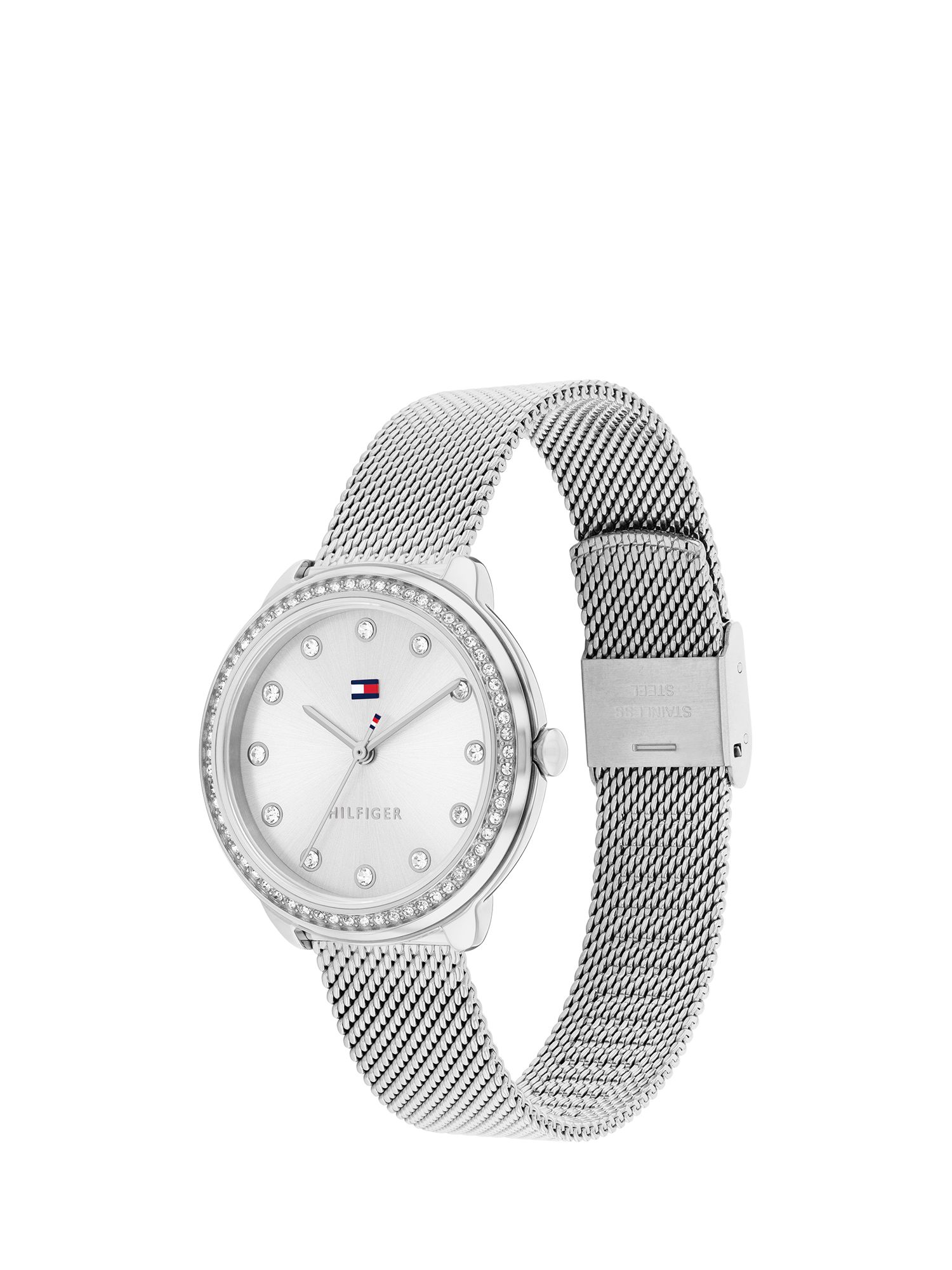 Buy Tommy Hilfiger Women's Crystal Bezel Mesh Strap Watch Online at johnlewis.com