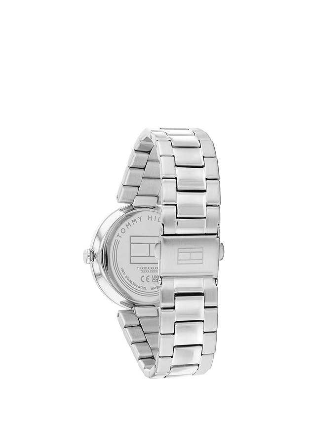 Tommy Hilfiger 1782681 Women's Crystal Bezel Bracelet Strap Watch, Silver