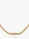 Tommy Hilfiger Crystal Pendant Snake Chain Necklace, Gold