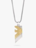 Emporio Armani Men's Eagle Logo Pendant Necklace, Silver/Gold