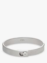 Hoxton London Men's Sapphire Braided Leather Hook Bracelet, Black/Silver at  John Lewis & Partners