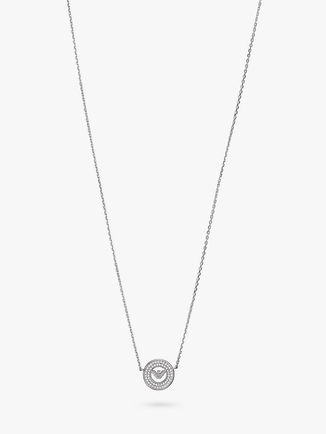 Emporio Armani Logo Necklace, Silver