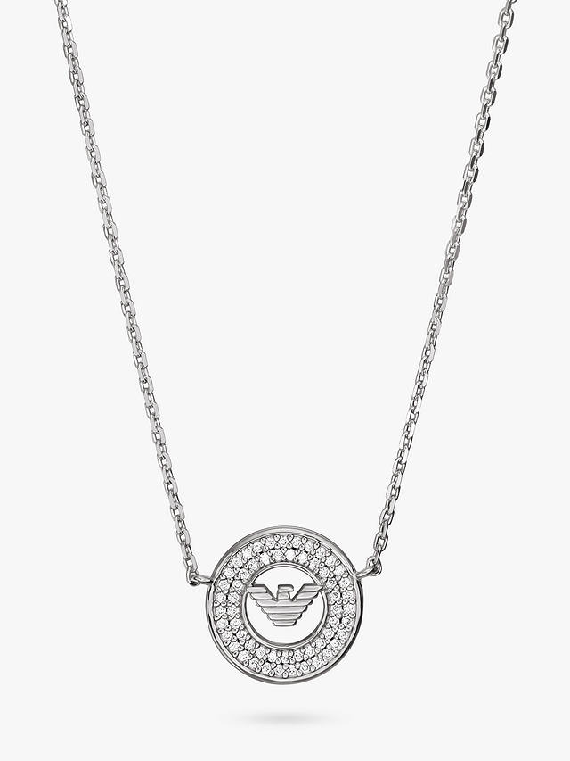 Emporio Armani Logo Necklace, Silver