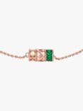 Emporio Armani Cubic Zirconia Barrel Charm Bracelet, Rose Gold