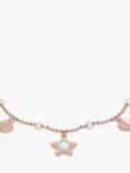 Emporio Armani Pearl Cubic Zirconia Charm Bracelet, Rose Gold