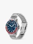 Emporio Armani Men's Enamel Dial Bracelet Strap Watch, Silver/Blue AR11590