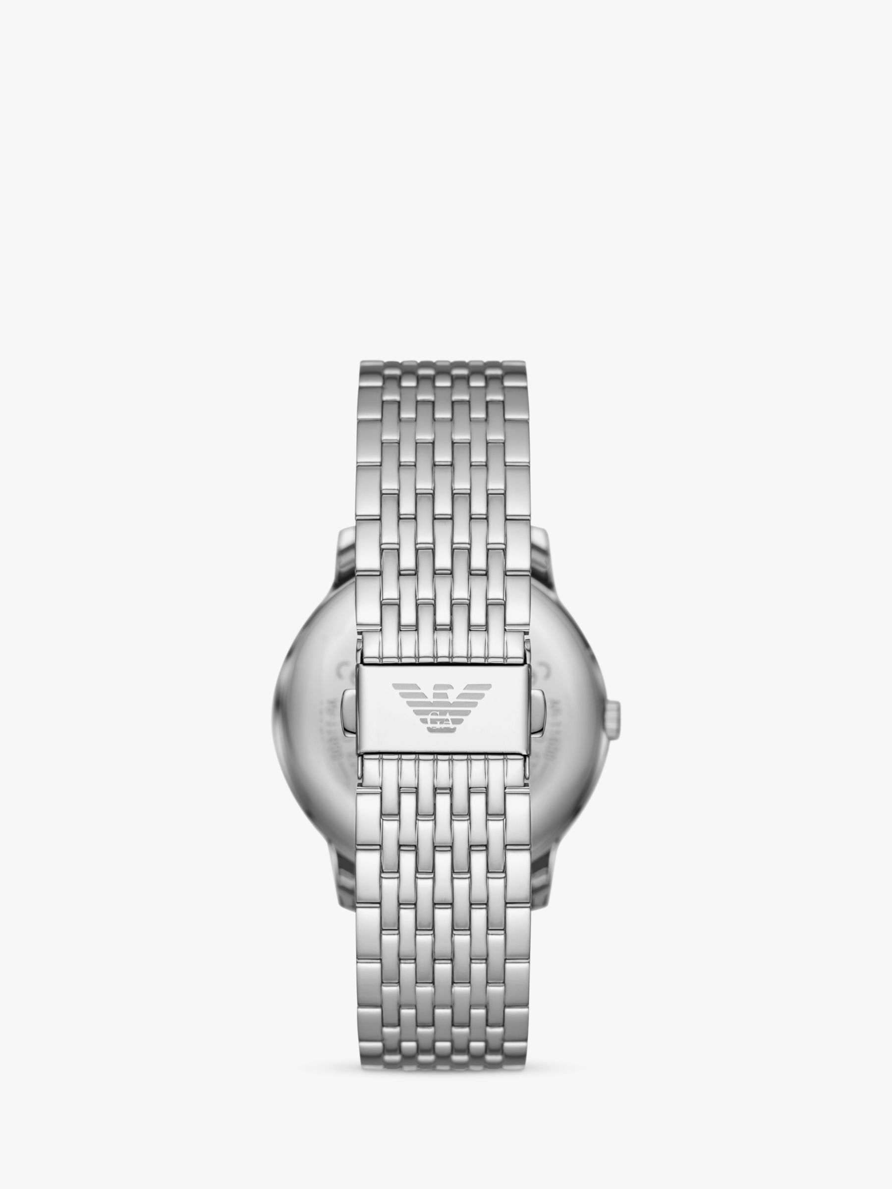 Emporio Armani Men's Sunray Dial Bracelet Strap Watch, Silver AR11599
