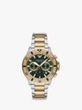 Emporio Armani AR11586 Men's Chronograph Bracelet Strap Watch, Silver/Green