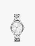 Michael Kors Women's Runway Curb Chain Bracelet Watch, Silver MK7474