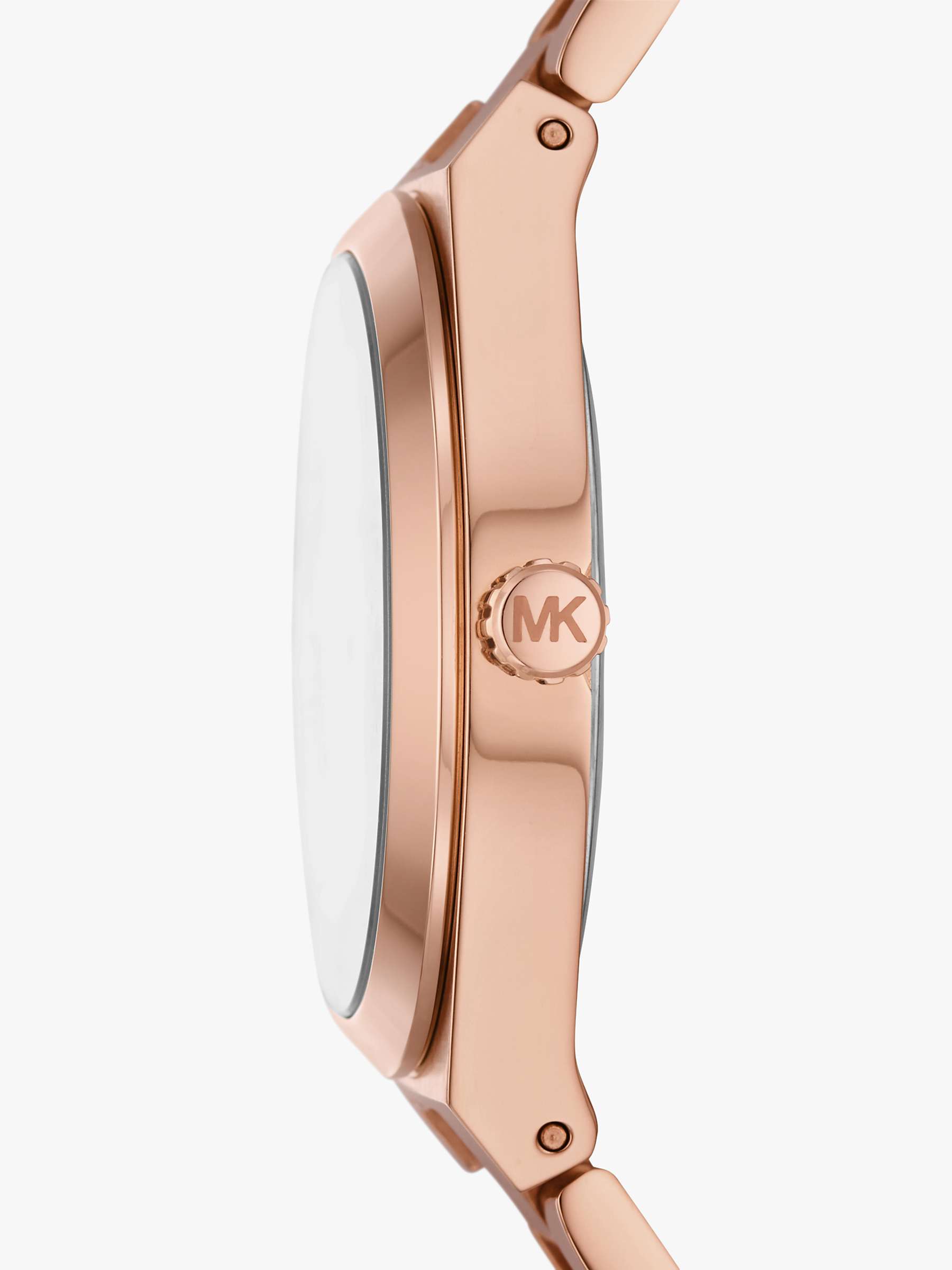 Buy Michael Kors MK7462 Women's Lennox Crystal Bracelet Strap Watch, Rose Gold/Pink Online at johnlewis.com