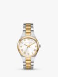 Michael Kors Lennox Sunray Dial Bracelet Strap Watch, Silver/Gold