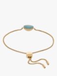 Skagen Glass Stone Slider Bracelet, Gold